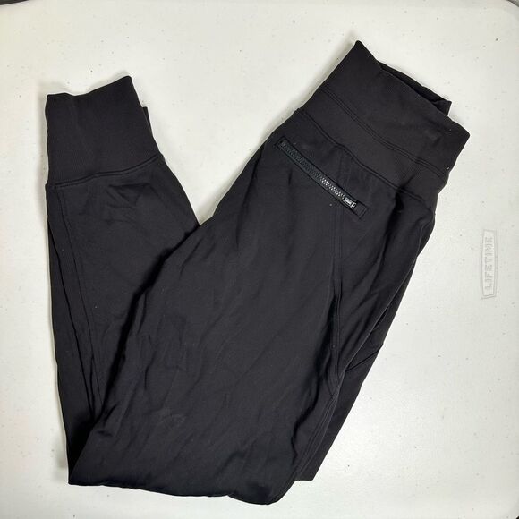 EUC Athleta Women’s Black Track Joggers Pants - Zip Pockets - Size XXS - Picture 5 of 9